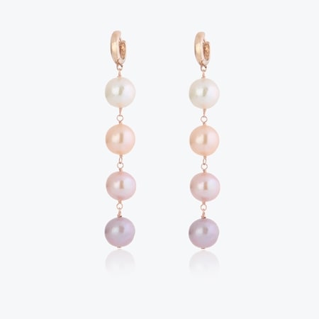 Gems of the Orient 10-11mm Ombre Drop Freshwater Pearl Earrings RGP