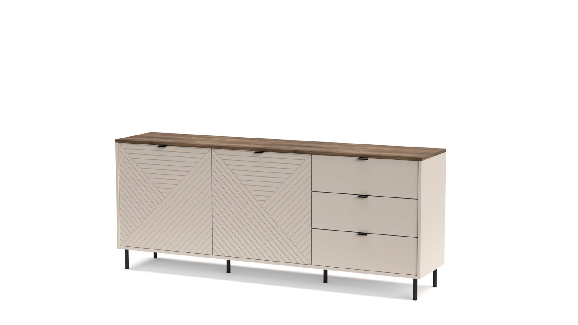 Komoda dwudrzwiowa z trzema szufladami Evo