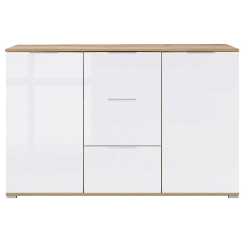 Pojemna komoda z szufladami i drzwiami do salonu Zele