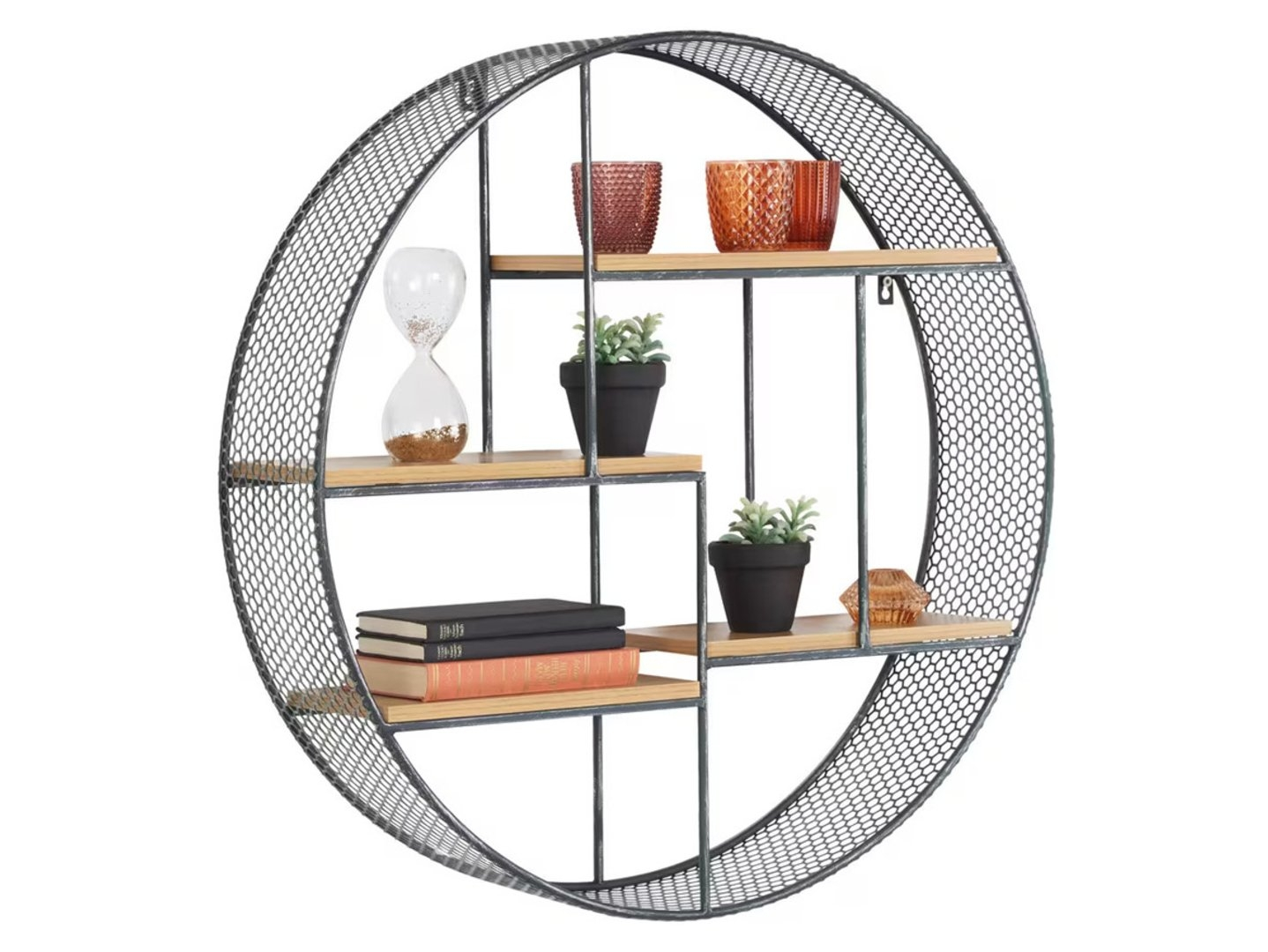 Pólka ścienna Nemo 69 cm okrągła czarna