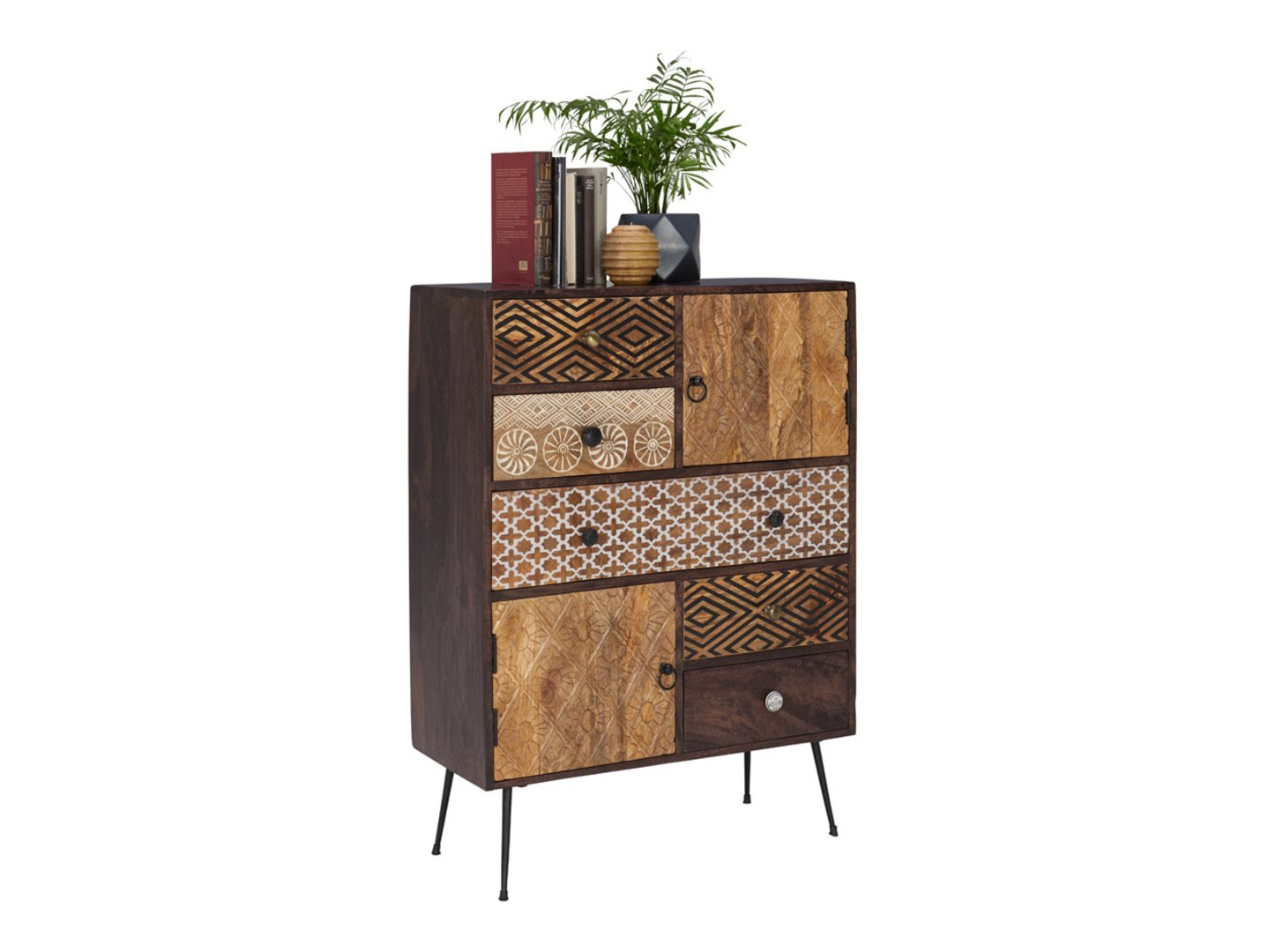 Komoda Tamani dwudrzwiowa z pięcioma szufladami