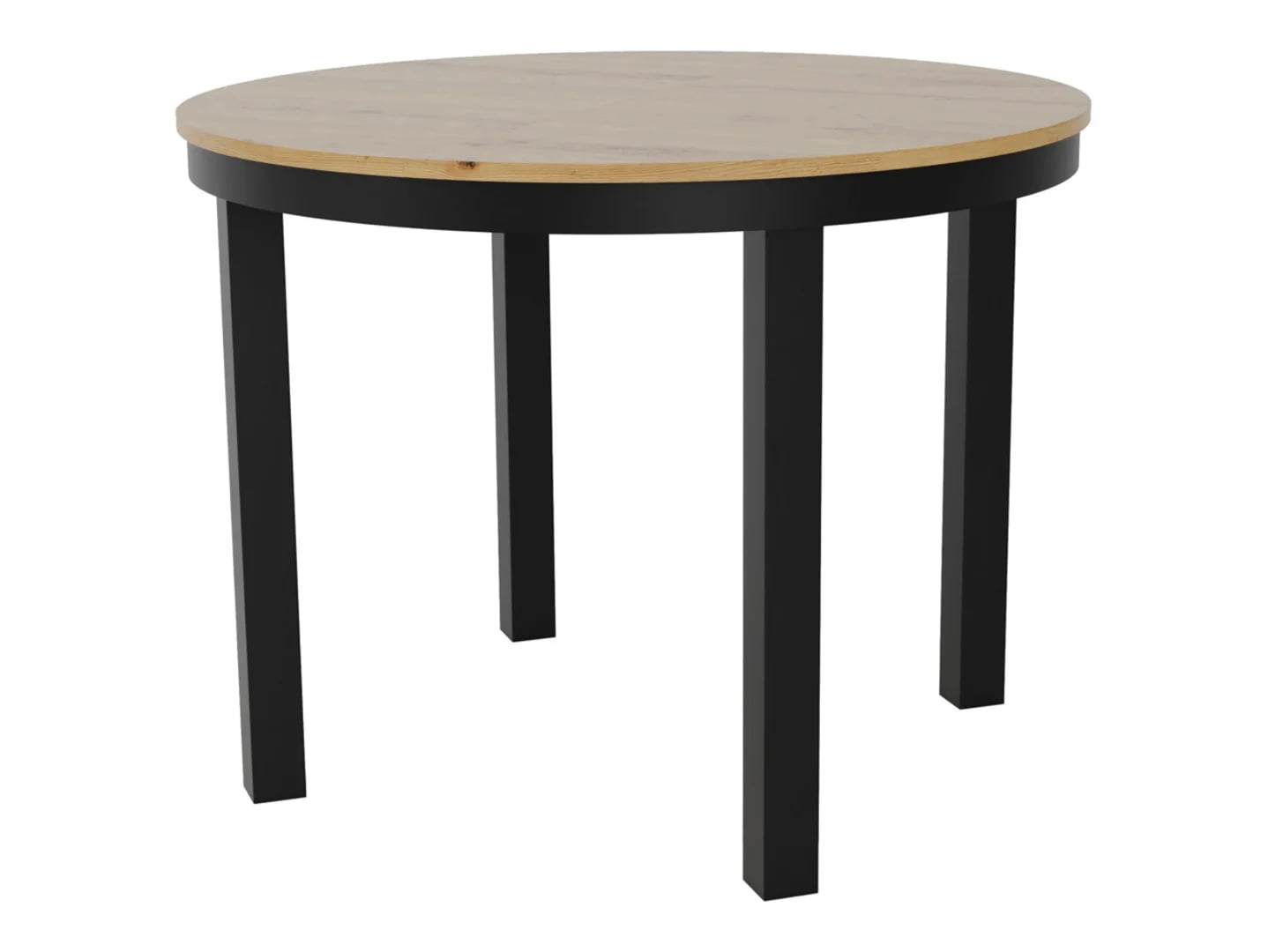 Stół rozkładany Bernardin NEO 100 - Black Red White - dąb artisan / czarny - 100x76x100 - MT/EGE_ST