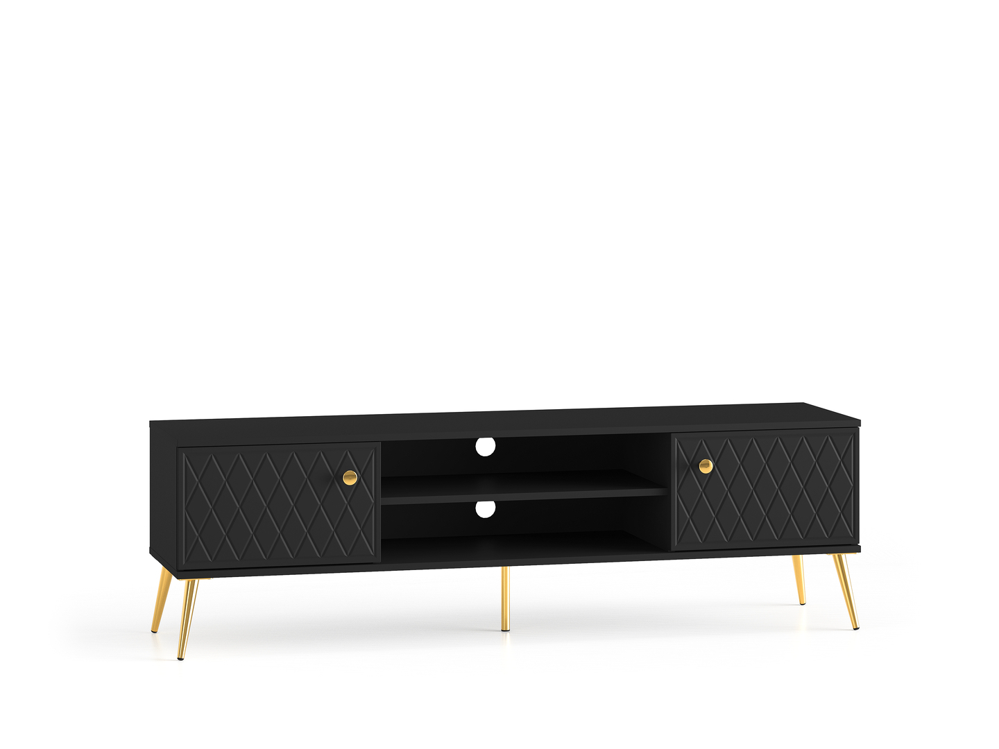 Szafka RTV Eljot - ML Meble - czarny - 160x49x40 - ELJOT_07