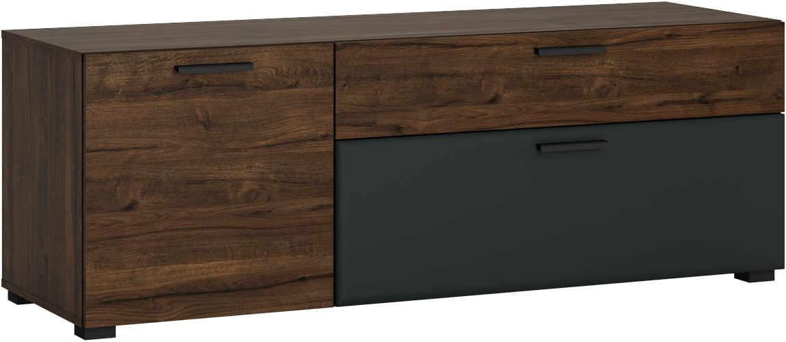 Komoda RTV Bellini - Meble Wójcik - ciemny dąb / orzech - 150x49.1x53 - BLNF03L
