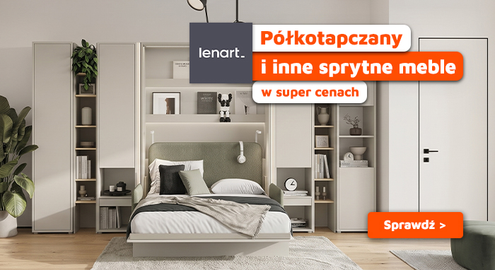 Modern bedroom with a wall-mounted fold-down (Murphy) bed integrated into white storage cabinets and open shelving, green headboard
