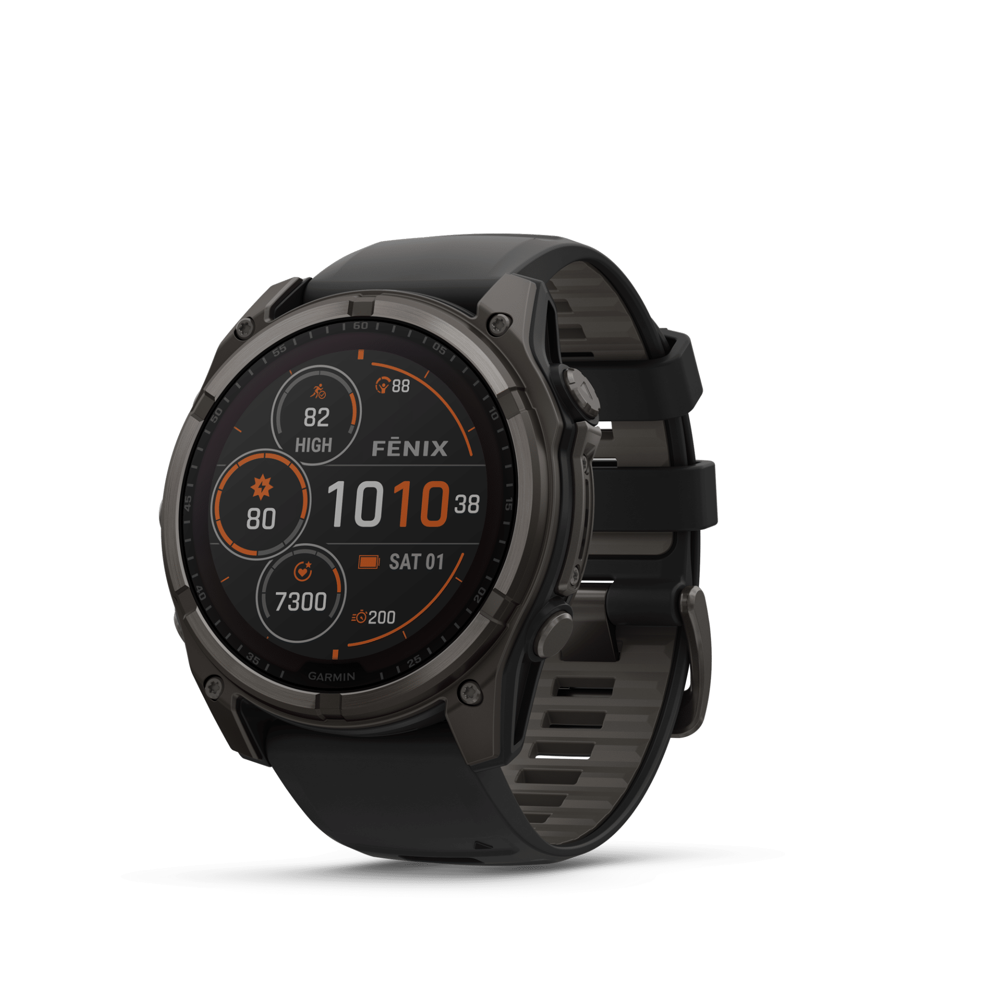 שעון ספורט חכם Fenix 8 51mm Solar TITANIUM - צבע: שחור