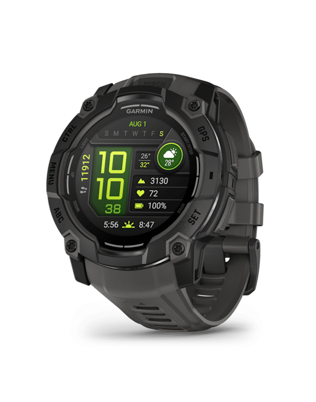 שעון חכם Instinct 3 AMOLED with Charcoal Band מבית GARMIN - צבע: שחור