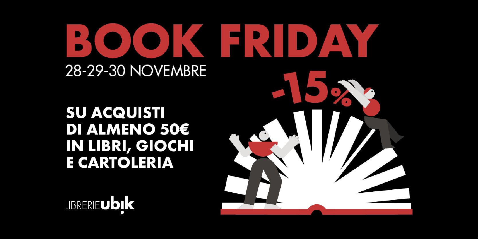 Dal 28 al 30 novembre c'è il Book Friday Ubik!