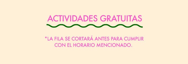 Actividades gratuitas