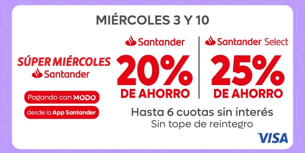 Santander miercoles 3 y 10