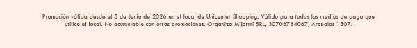 Promoción válida desde el 3 de Junio de 2026 en el local de Unicenter Shopping.