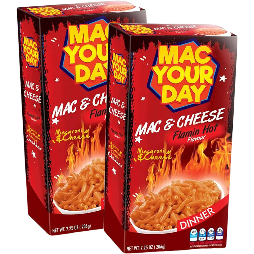Mac Your Day Mac & Cheese Flamin Hot juustomakaroni 206g x 2kpl