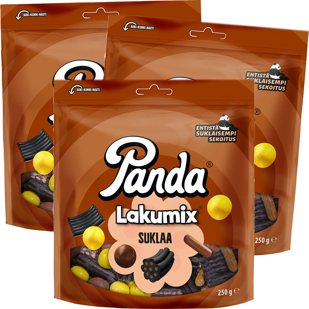 Panda Lakumix Suklaa 250g x 3kpl