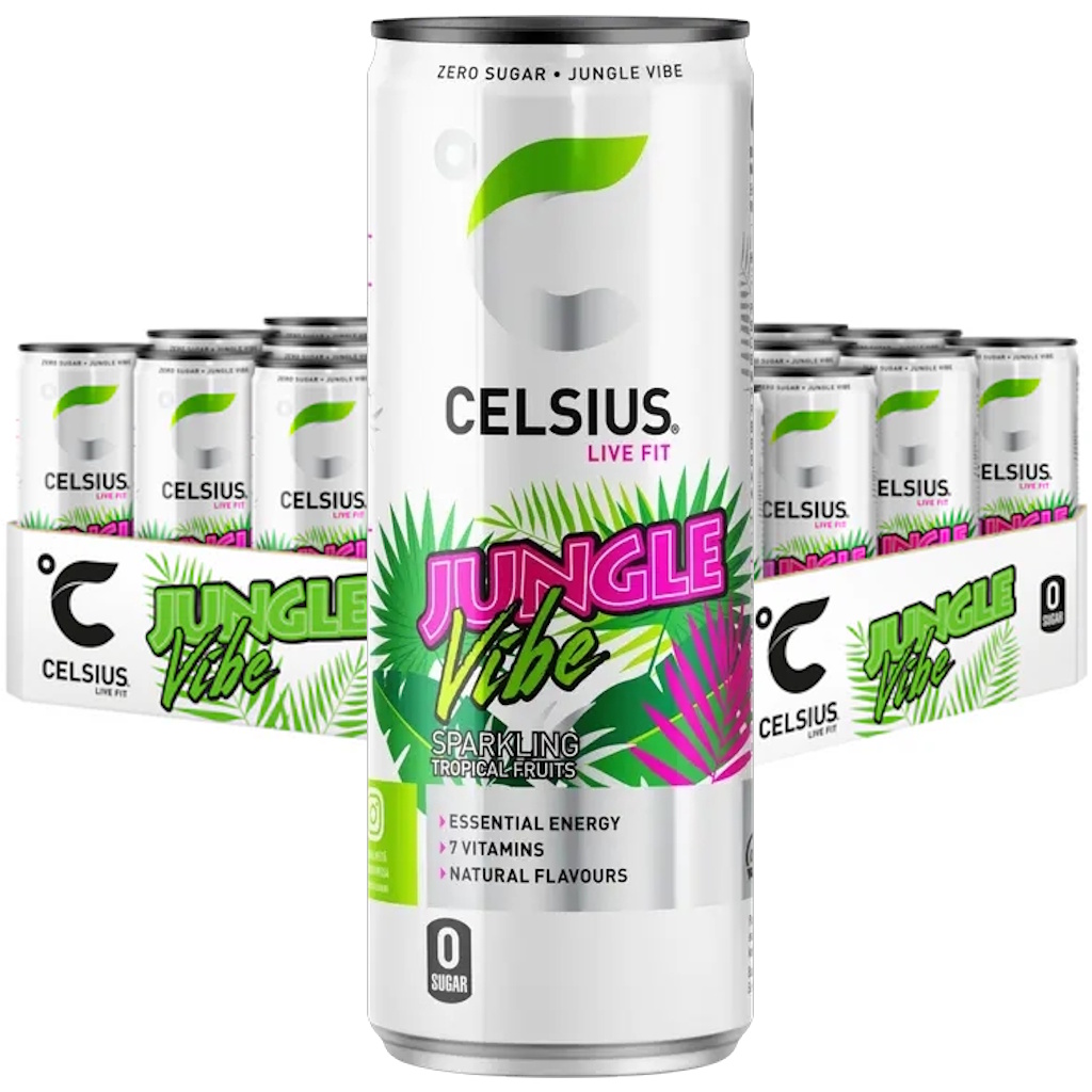 Celsius Jungle Vibe energiajuoma 355ml x 24kpl