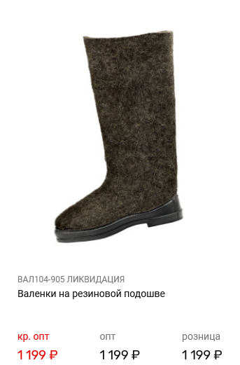 Валенки на резиновой подошве