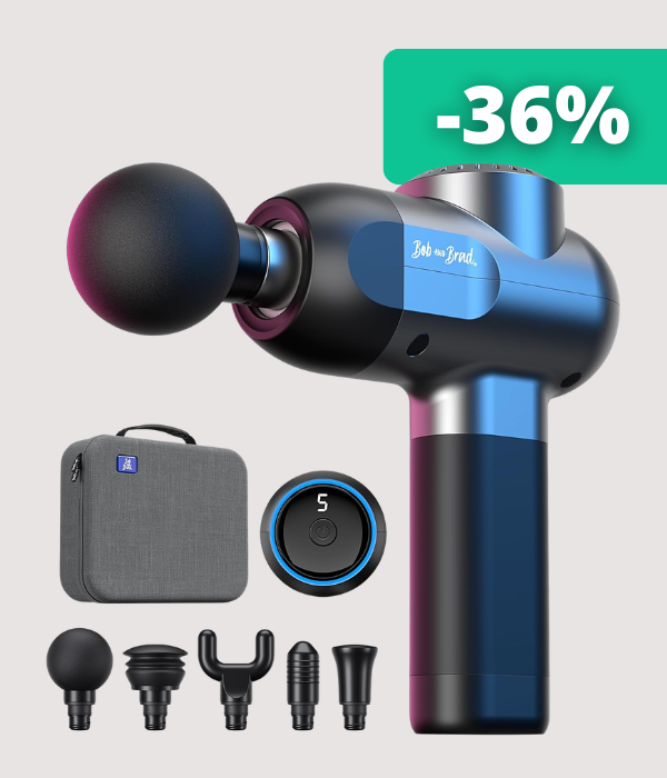 Масажний пістолет,  з 5 насадками