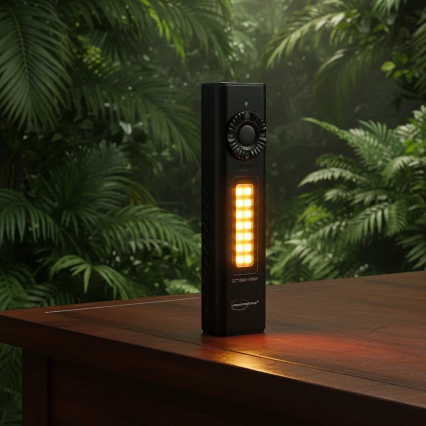 Image of POWERTAC QUAD 2000 Lumen Flashlight | 4-in-1 Flat Design | USB-C Rechargeable | Green Laser + UV + Warm Side Light | Brightest Multi-Beam Tactical Light