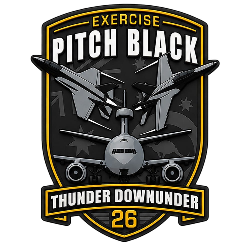 Image of Mach 5 Pitch Black 2026 Royal Australian Air Force F-35 Lightning F/A-18 Hornet E-7 Wedgetail Patch