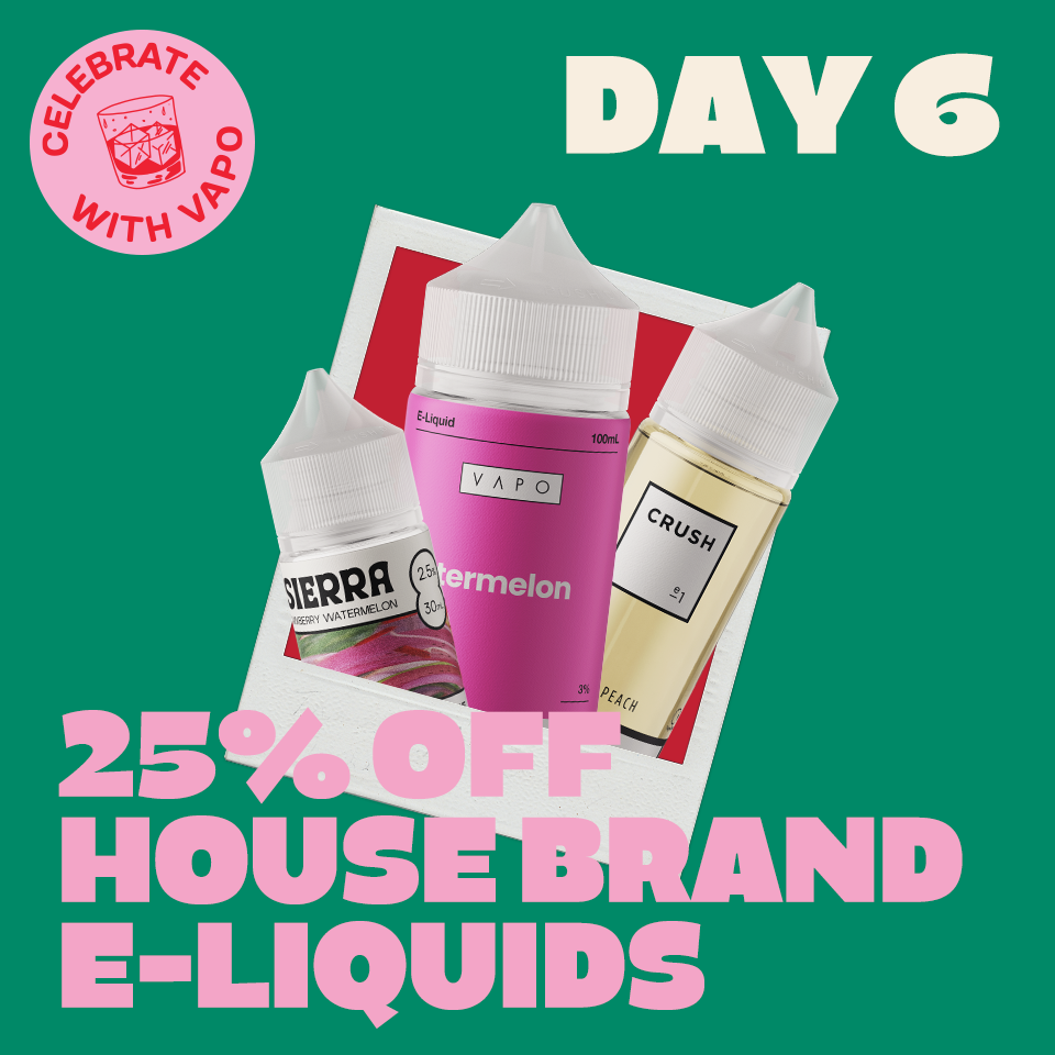 25% off House Brand E-liquids