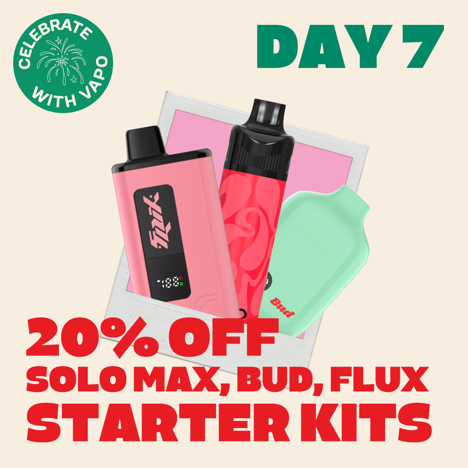 20% off solo MAX/Bud/Flux Starter Kits