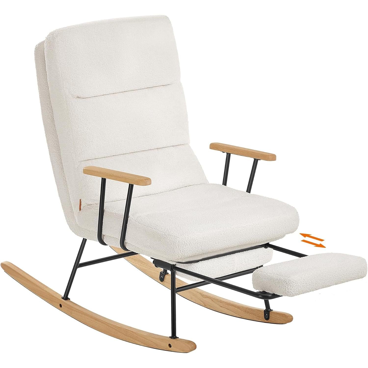 Image of Hintaszék, Plüss szövettel, 4 fokozatban állítható, krémfehér