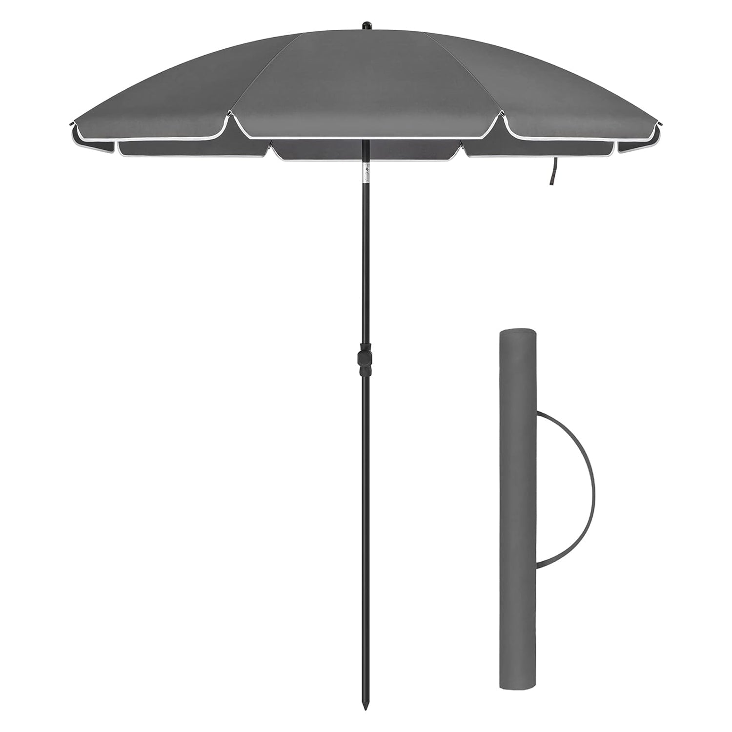 Image of Napernyő, hordozható 1,6 m napernyő, szürke