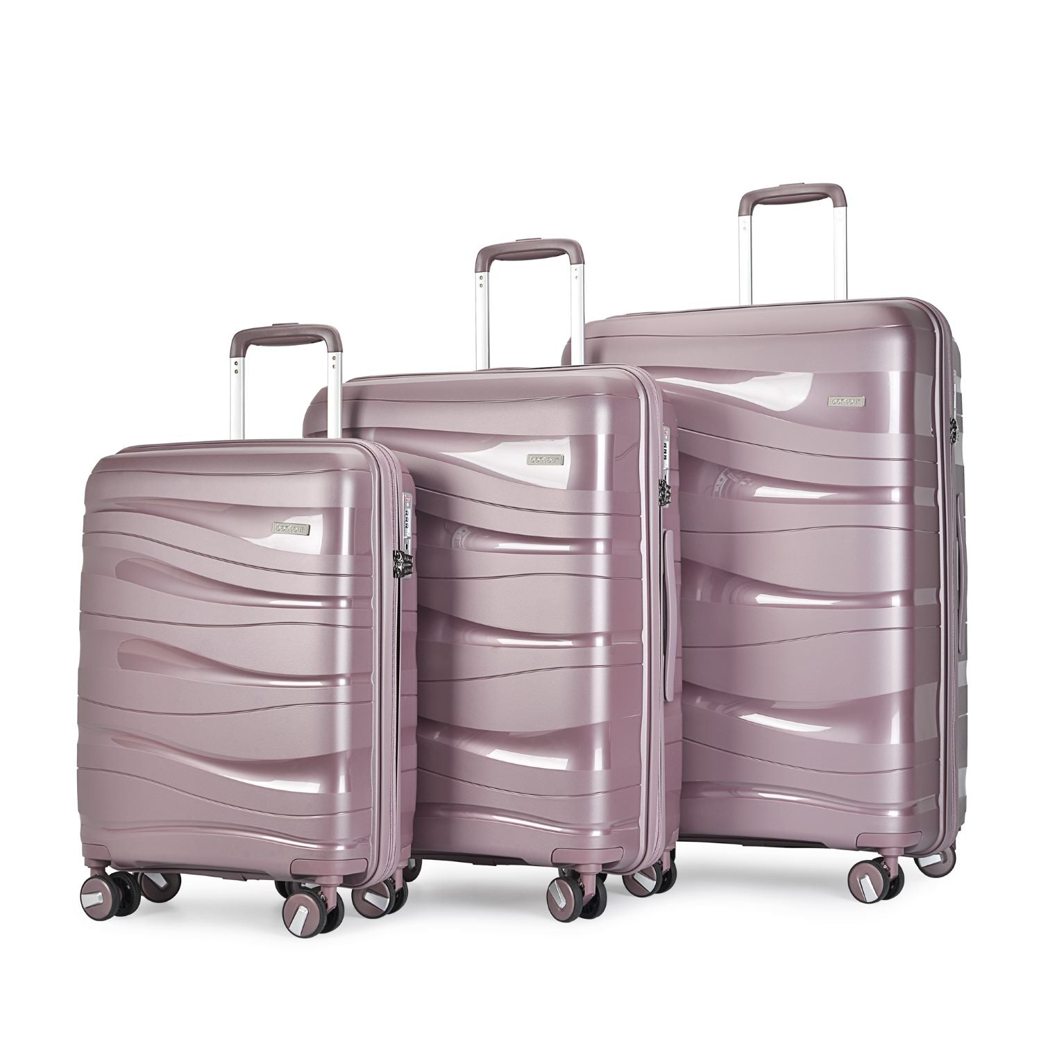 Image of BONTOUR "flow" 4-kerekes bőrönd szett, levendula