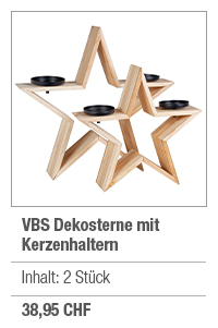 VBS Dekosterne mit Kerzenhaltern