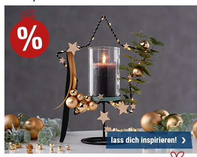 Idee: Weihnachtlicher Metallstern mit Kerze