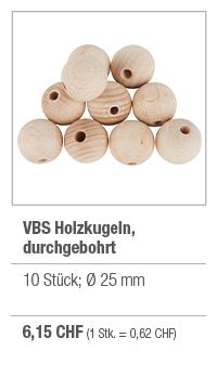 VBS Holzkugeln durchgebohrt 