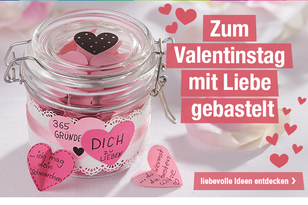 Zum Valentinstag mit Liebe gebastelt