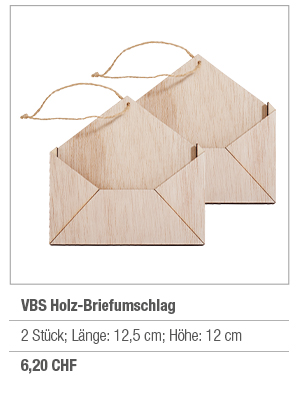 VBS Holz-Briefumschlag