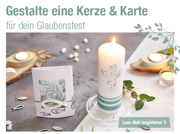 Gestalte eine Kerze & Karten für dein Glaubensfest