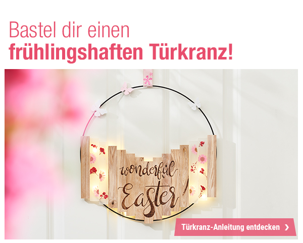 Bastel dir einen frühlingshaften Türkranz!