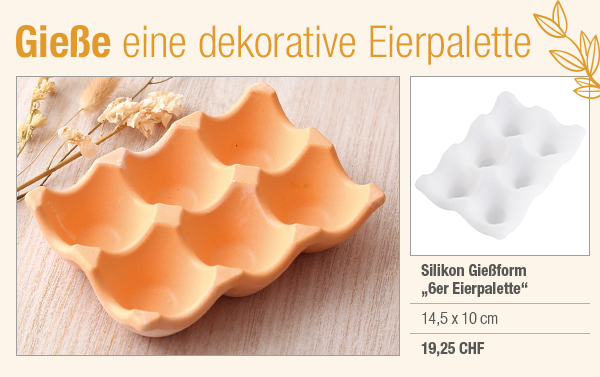 Gieße eine dekorative Eierpalette