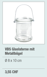 VBS Glaslaterne mit Metallbügel