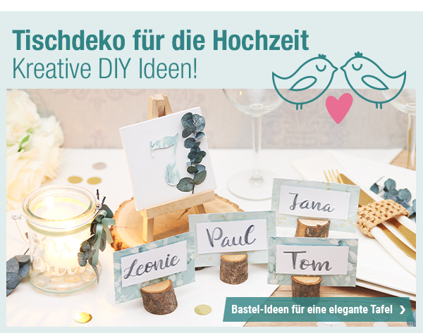 Tischdeko für die Hochzeit: Kreative DIY Ideen!