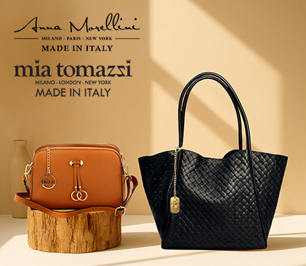 BLACK AND COGNAC ITALIAN BAGS