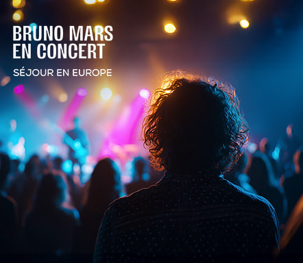 Bruno Mars en concert – Séjour en Europe