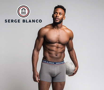 Serge Blanco et Pierre Cardin