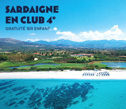 Sardaigne en club 4* - Gratuité 1er enfant