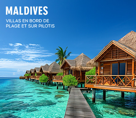 Maldives : villas en bord de plage et sur pilotis