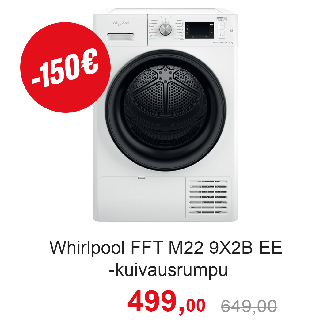 Whirlpool FFT M22 9X2B EE -kuivausrumpu