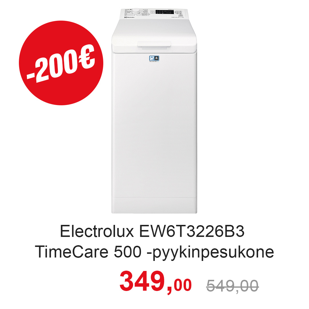 Electrolux EW6T3226B3 TimeCare 500 -pyykinpesukone