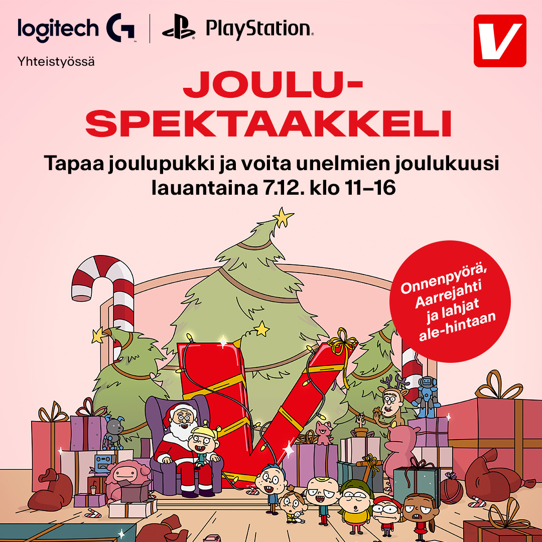 Joulutapahtuma kaikissa myymälöissä lauantaina 7.12.