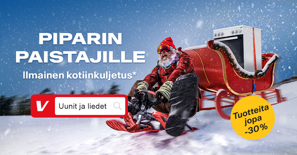 Piparin paistajille ilmainen kotiinkuljetus* – tuotteita jopa –30 %