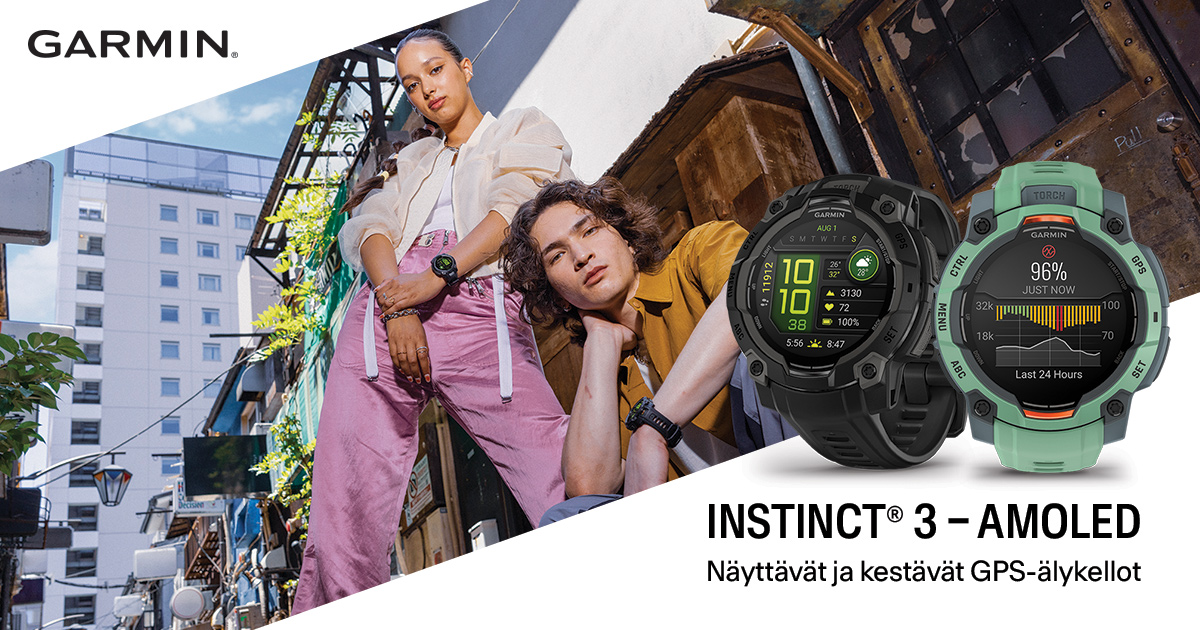 Garmin Instinct 3 – Näyttävät ja kestävät GPS-älykellot