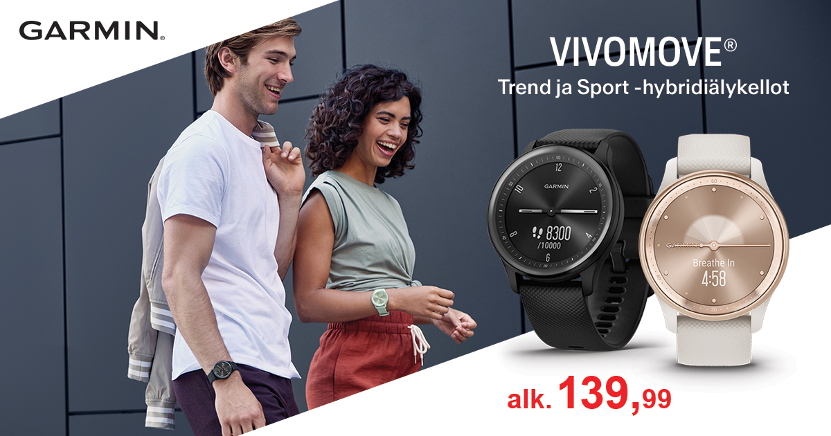 Garmin Vivomove@ – Trend ja Sport -hybridiälykellot