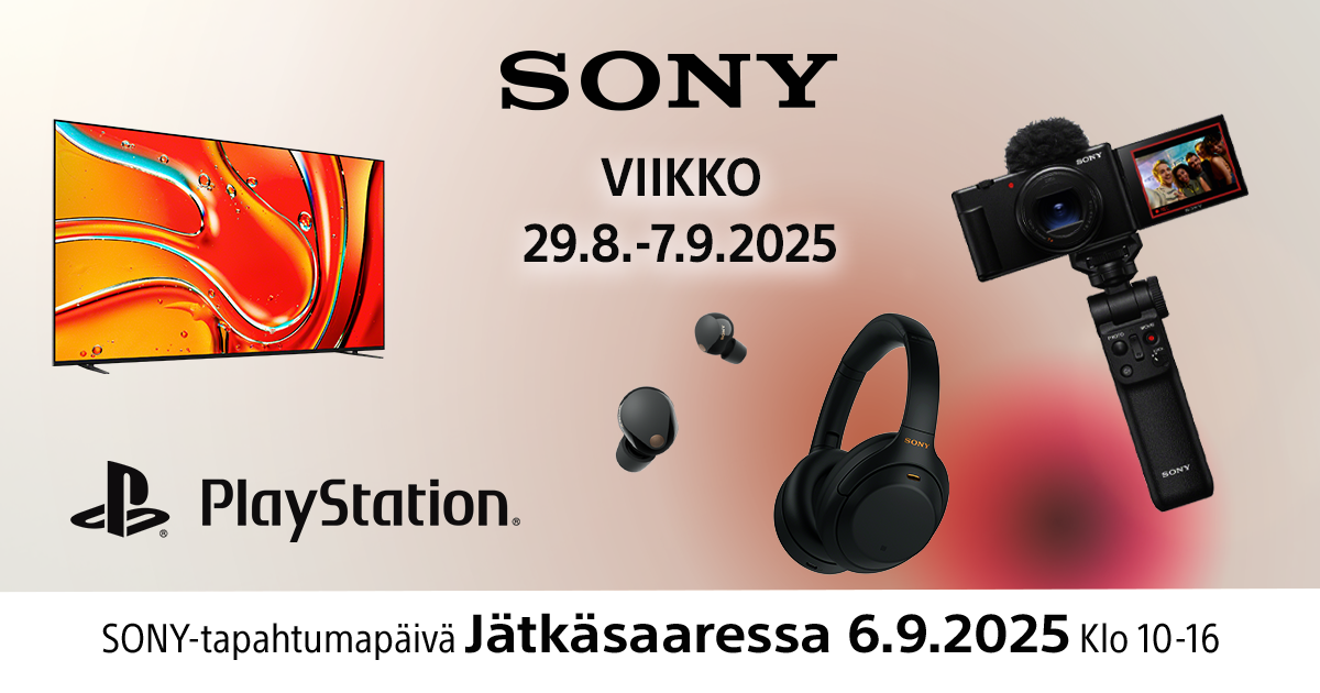 Sony-viikko 29.8.–7.9.2025
