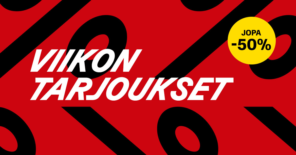 Viikon tarjoukset jopa –50 %